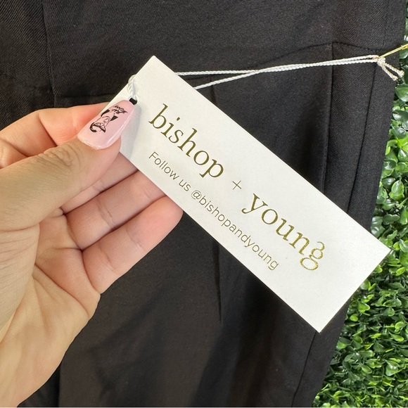 Nwt Anthropologie bishop +‎ young Elegant Black Trousers wide leg pants - Picture 4 of 11